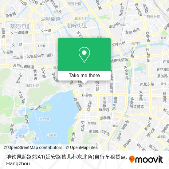 地铁凤起路站A1(延安路孩儿巷东北角)自行车租赁点 map