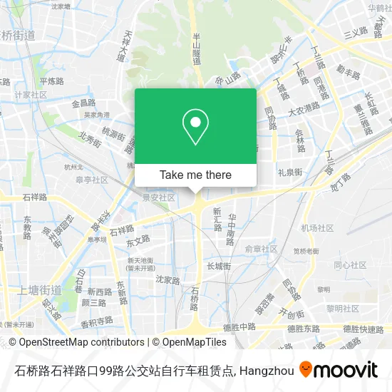 石桥路石祥路口99路公交站自行车租赁点 map