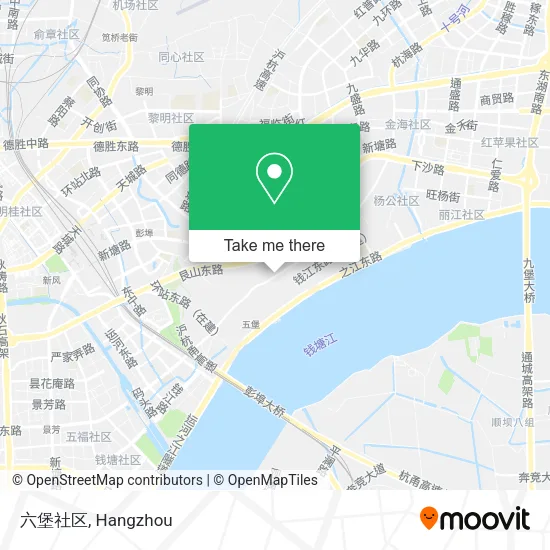 六堡社区 map
