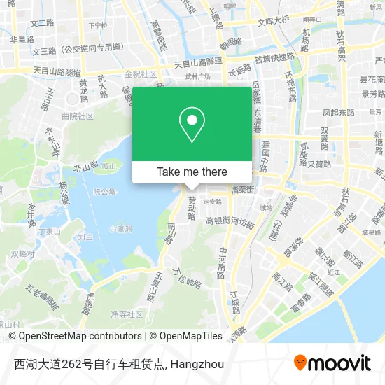 西湖大道262号自行车租赁点 map