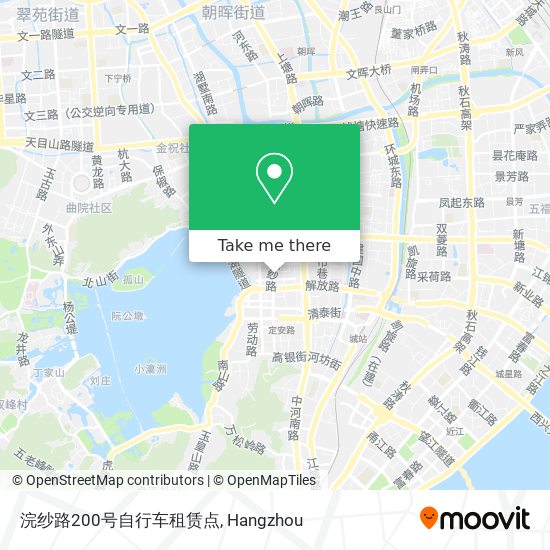 浣纱路200号自行车租赁点 map