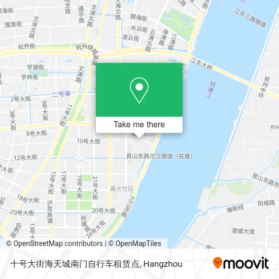 十号大街海天城南门自行车租赁点 map