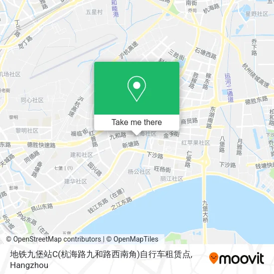 地铁九堡站C(杭海路九和路西南角)自行车租赁点 map