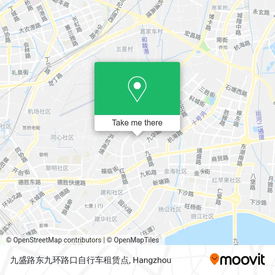 九盛路东九环路口自行车租赁点 map