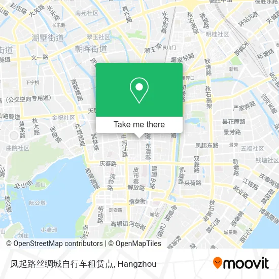 凤起路丝绸城自行车租赁点 map