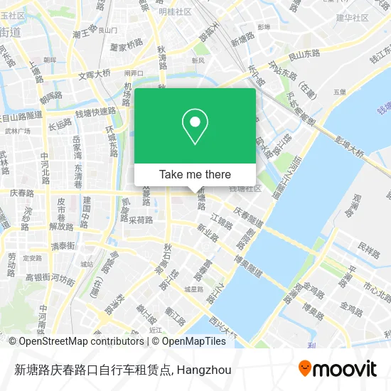 新塘路庆春路口自行车租赁点 map