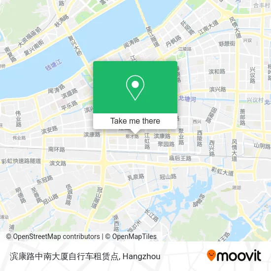 滨康路中南大厦自行车租赁点 map