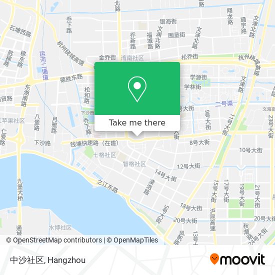 中沙社区 map
