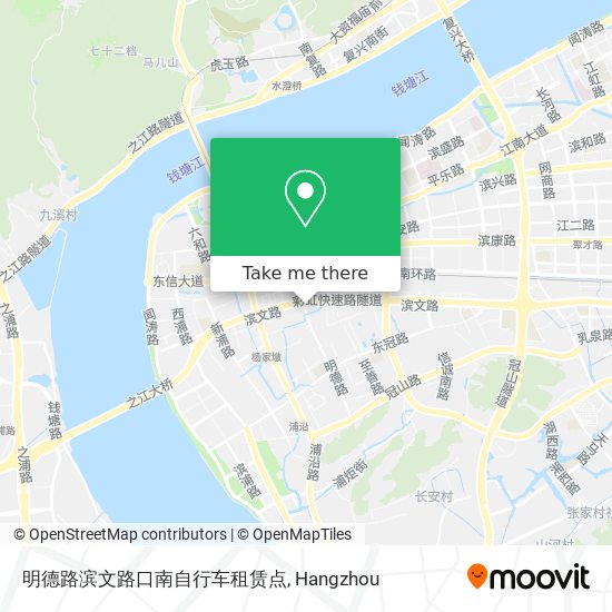 明德路滨文路口南自行车租赁点 map