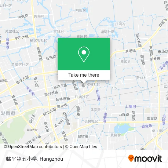 临平第五小学 map