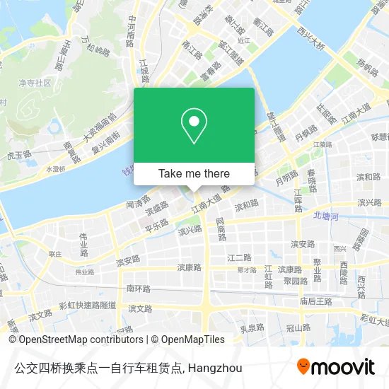 公交四桥换乘点一自行车租赁点 map
