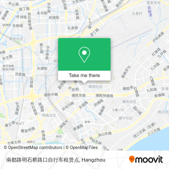 南都路明石桥路口自行车租赁点 map