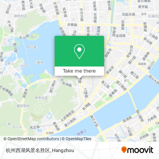 杭州西湖风景名胜区 map