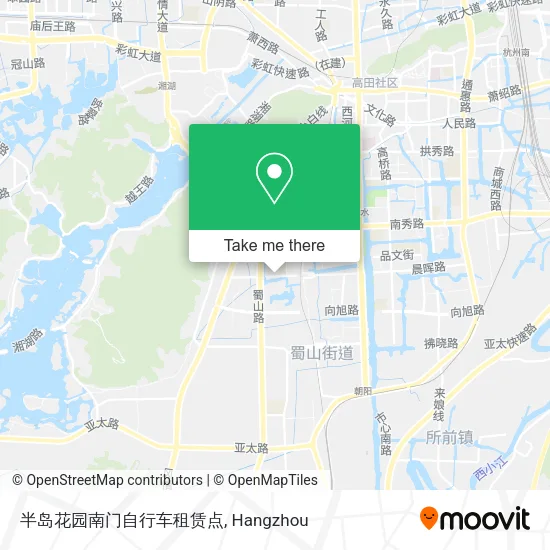 半岛花园南门自行车租赁点 map