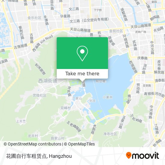 花圃自行车租赁点 map