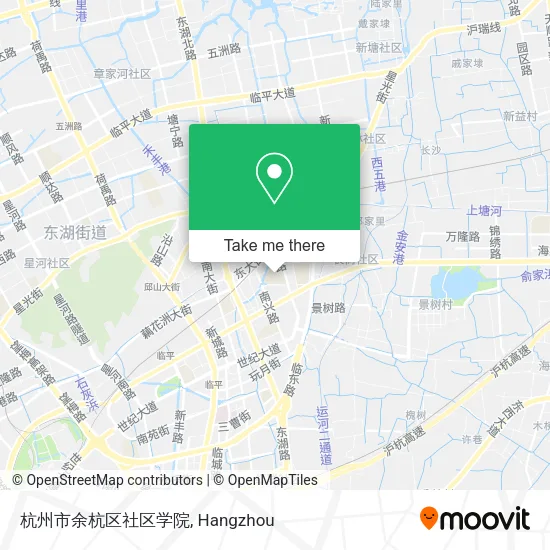 杭州市余杭区社区学院 map