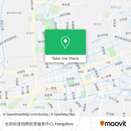 仓前街道招商投资服务中心 map
