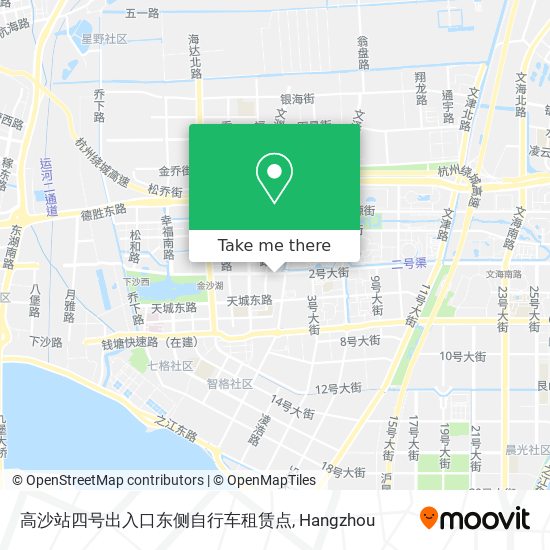 高沙站四号出入口东侧自行车租赁点 map