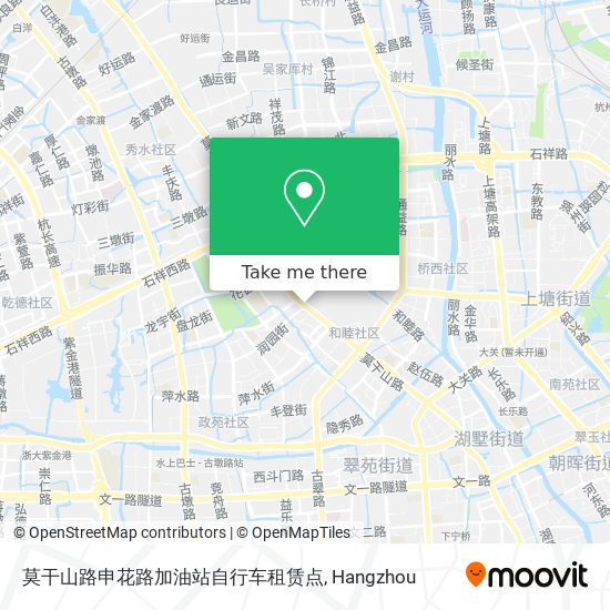 莫干山路申花路加油站自行车租赁点 map
