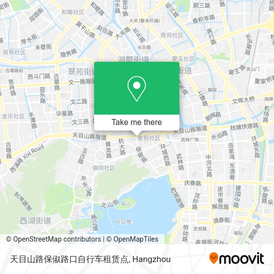 天目山路保俶路口自行车租赁点 map
