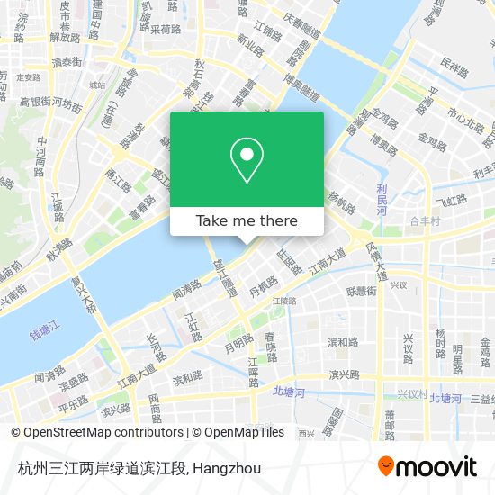杭州三江两岸绿道滨江段 map