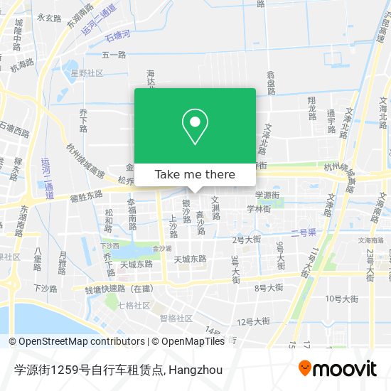 学源街1259号自行车租赁点 map