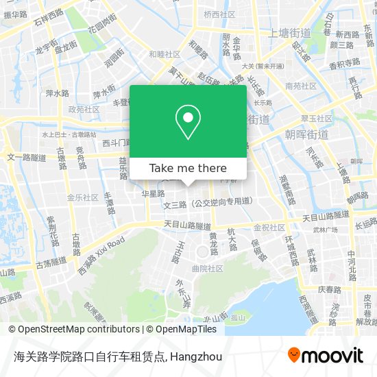 海关路学院路口自行车租赁点 map