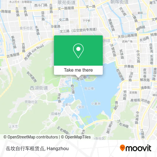 岳坟自行车租赁点 map