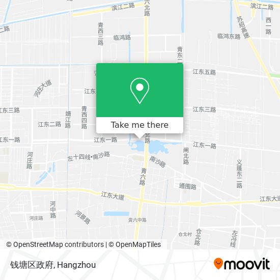 钱塘区政府 map
