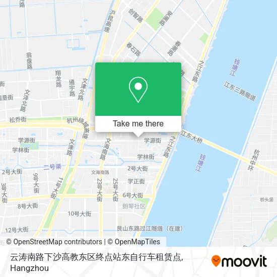 云涛南路下沙高教东区终点站东自行车租赁点 map