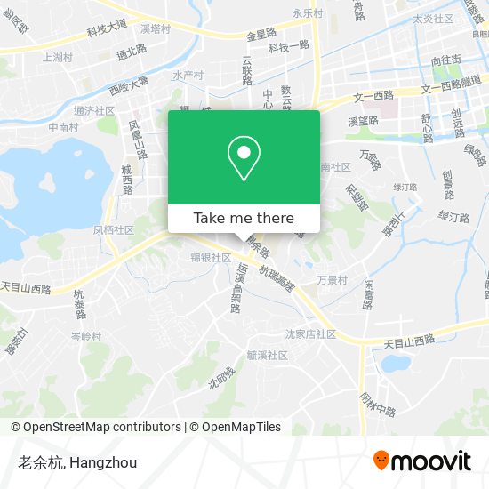 老余杭 map