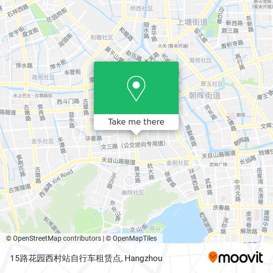 15路花园西村站自行车租赁点 map