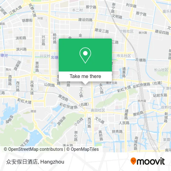 众安假日酒店 map