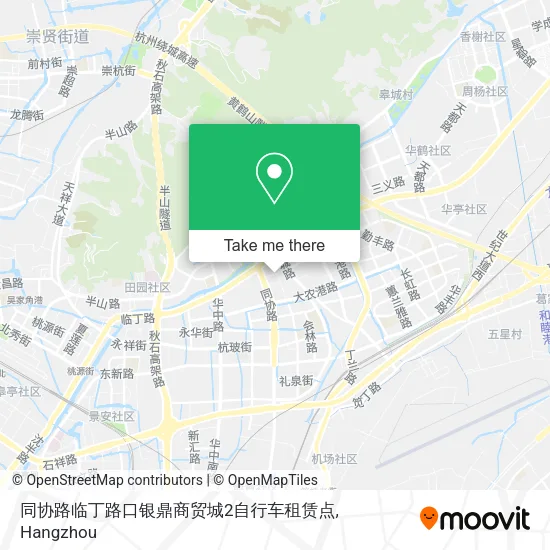 同协路临丁路口银鼎商贸城2自行车租赁点 map