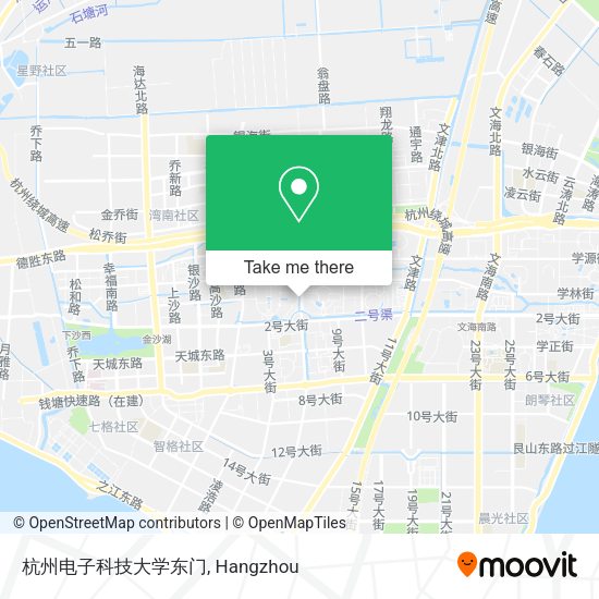杭州电子科技大学东门 map
