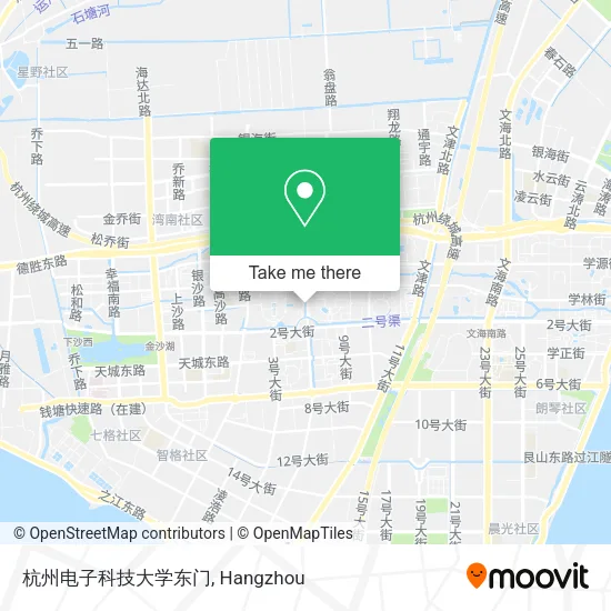 杭州电子科技大学东门 map