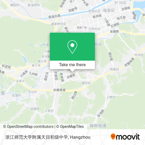 浙江师范大学附属天目初级中学 map
