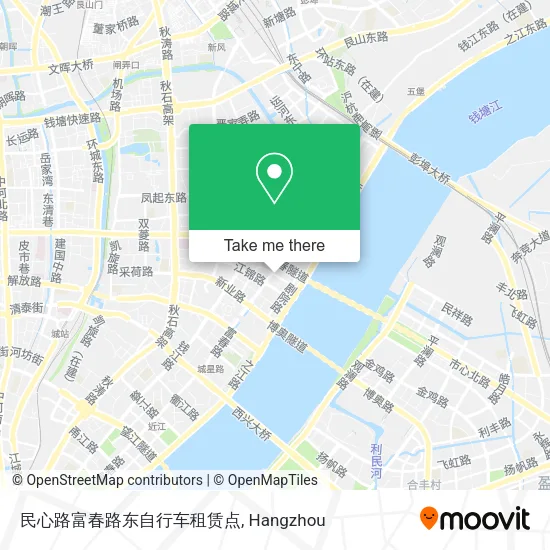 民心路富春路东自行车租赁点 map