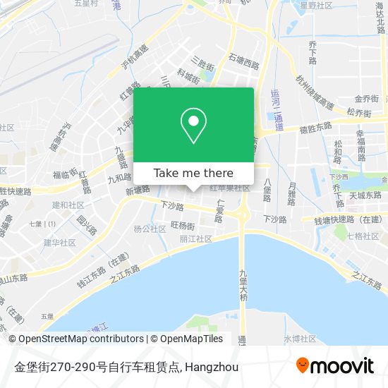 金堡街270-290号自行车租赁点 map