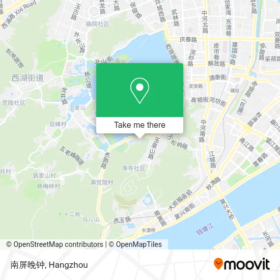 南屏晚钟 map