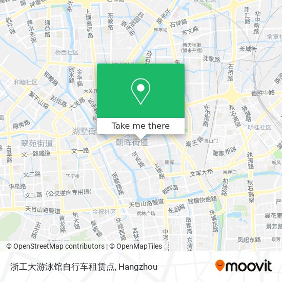 浙工大游泳馆自行车租赁点 map