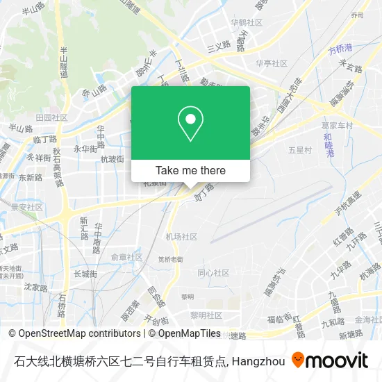 石大线北横塘桥六区七二号自行车租赁点 map