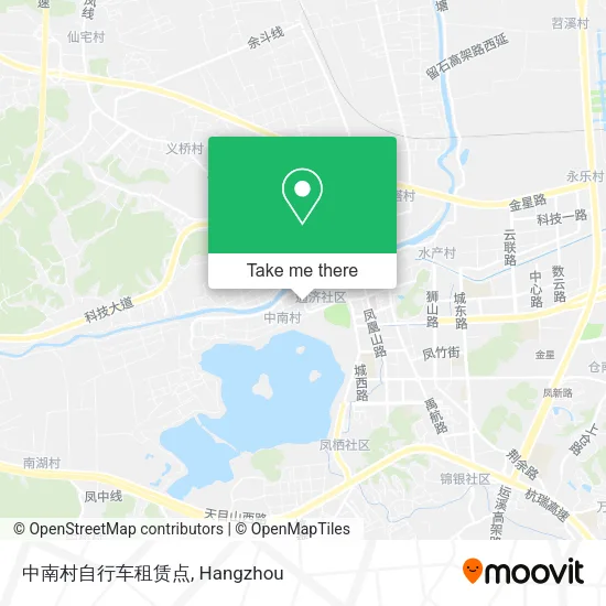 中南村自行车租赁点 map