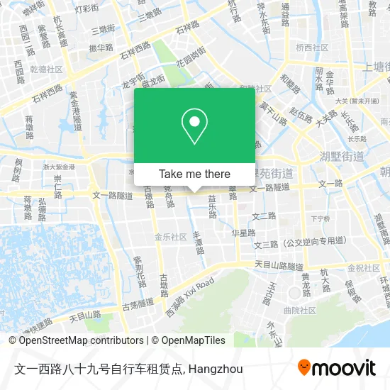 文一西路八十九号自行车租赁点 map