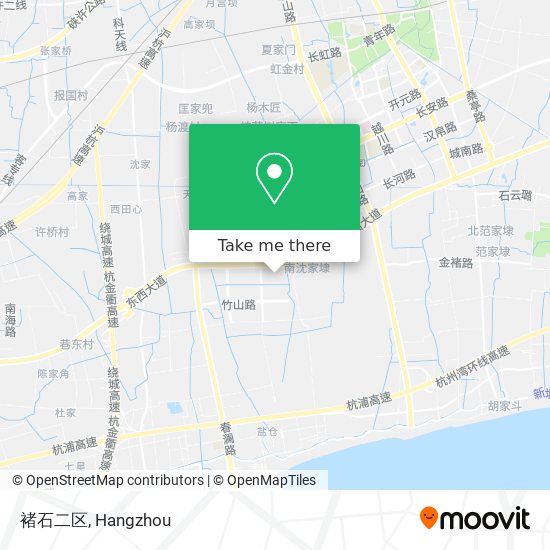 褚石二区 map