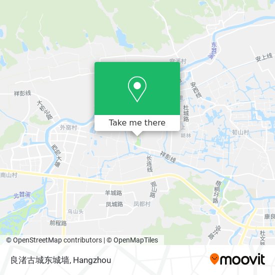 良渚古城东城墙 map