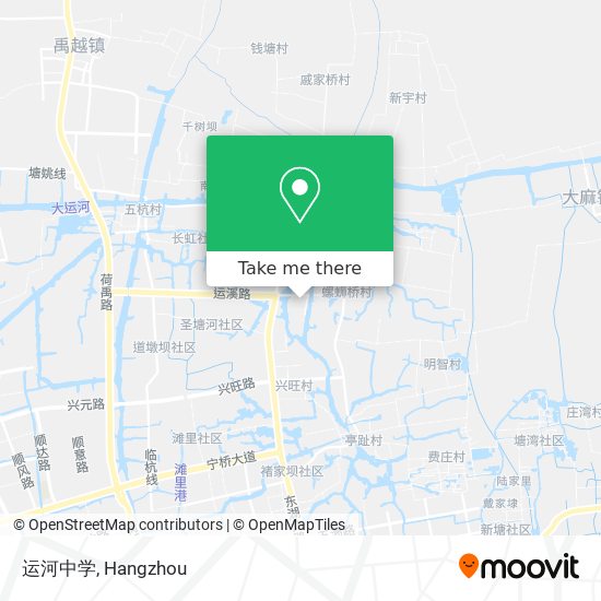 运河中学 map