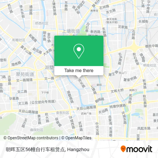 朝晖五区56幢自行车租赁点 map