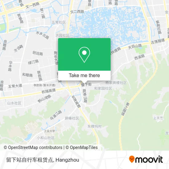 留下站自行车租赁点 map