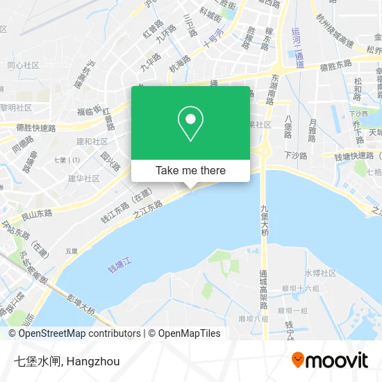 七堡水闸 map